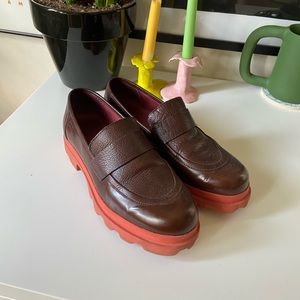 Brown and Orange Camper Loafers Size 38 / 7.5